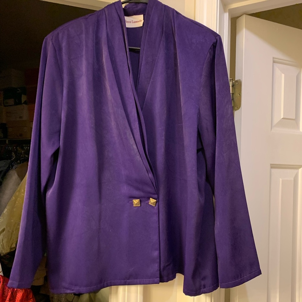 Pierre Lamonte vintage wrap blazer jacket
